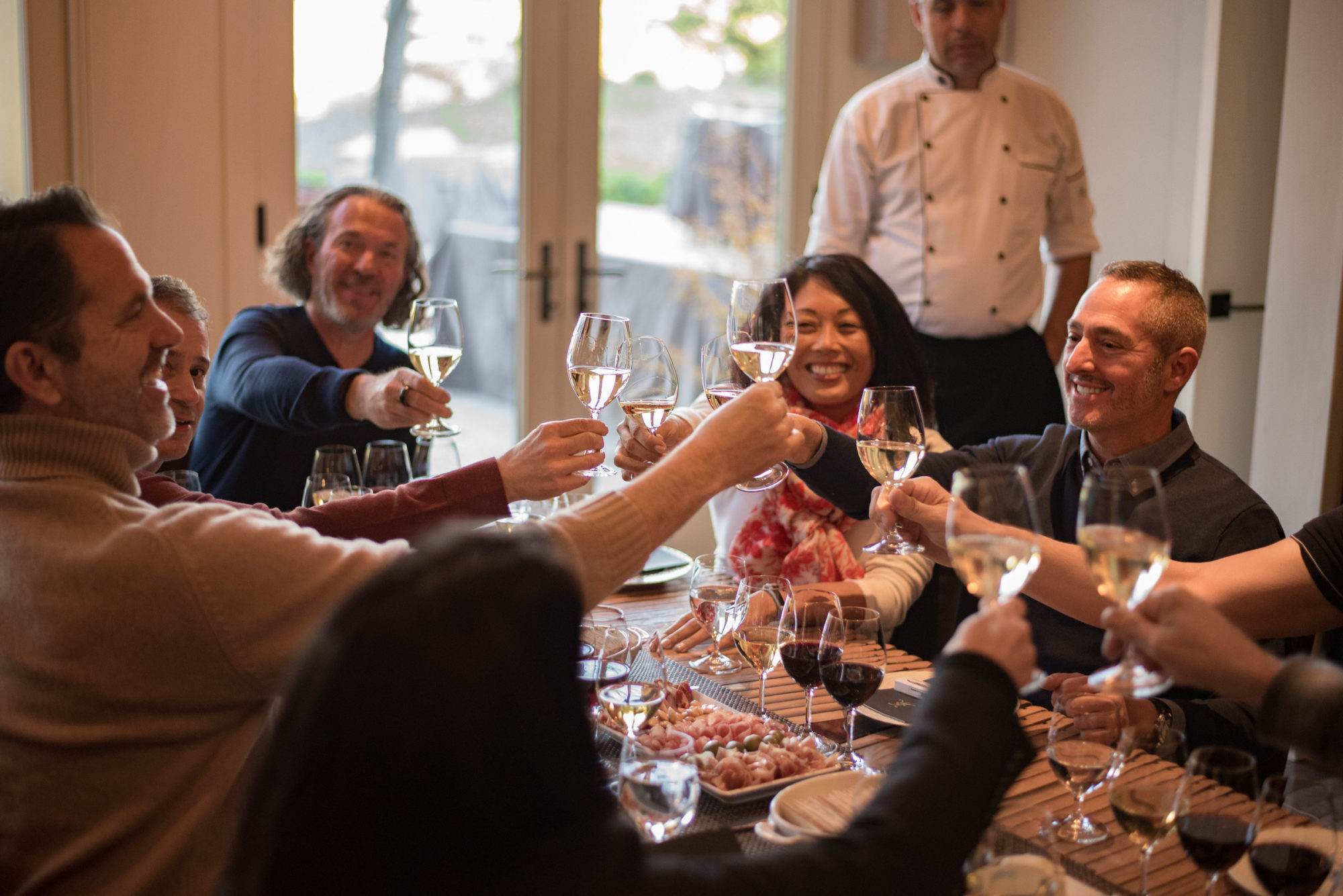 Wine Club members tasting the wines at The Salon.